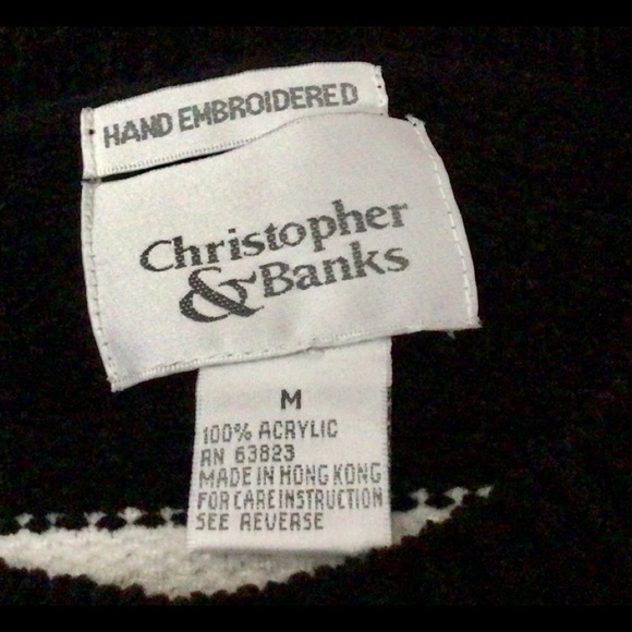 Christopher & Banks snowflake cardigan EUC - Picture 5 of 13